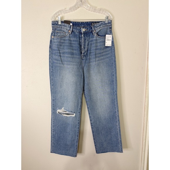 BlankNYC Denim - BlankNYC The Baxter Ribcage Straight Leg Jeans High Rise Size 30 Distressed